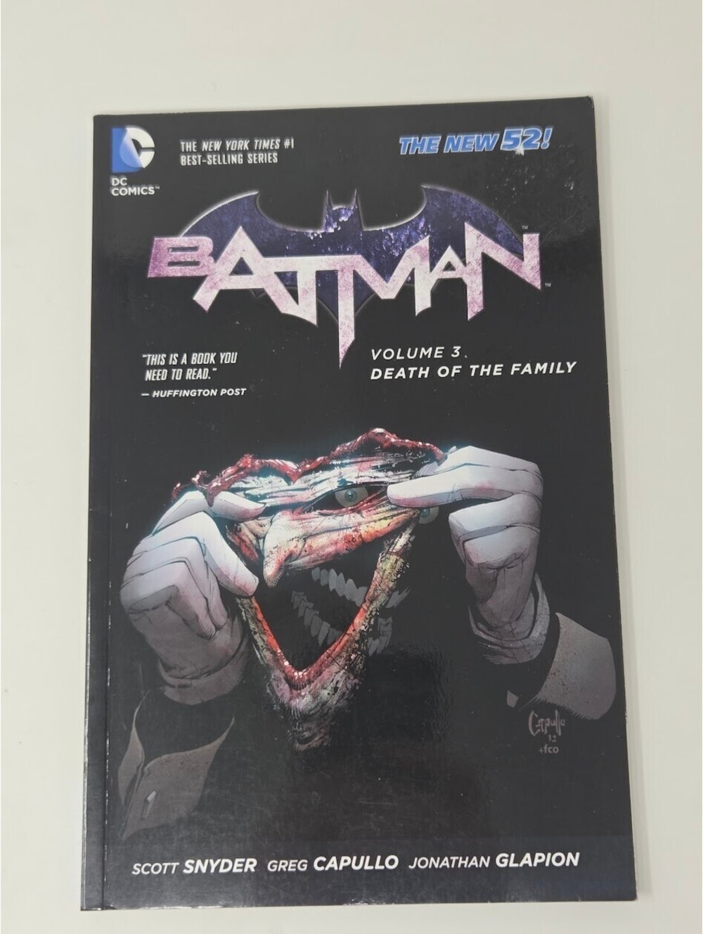 DC Batman Volume 3 Death Of The Family New 52 Graphic Novel TPB